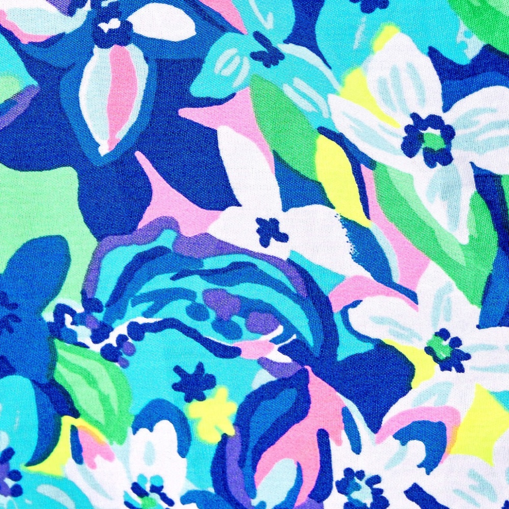 Lilly Pulitzer Zalie Off-The-Shoulder Midi Dress Borealis Blue Social Sunset 14 - Picture 12 of 12